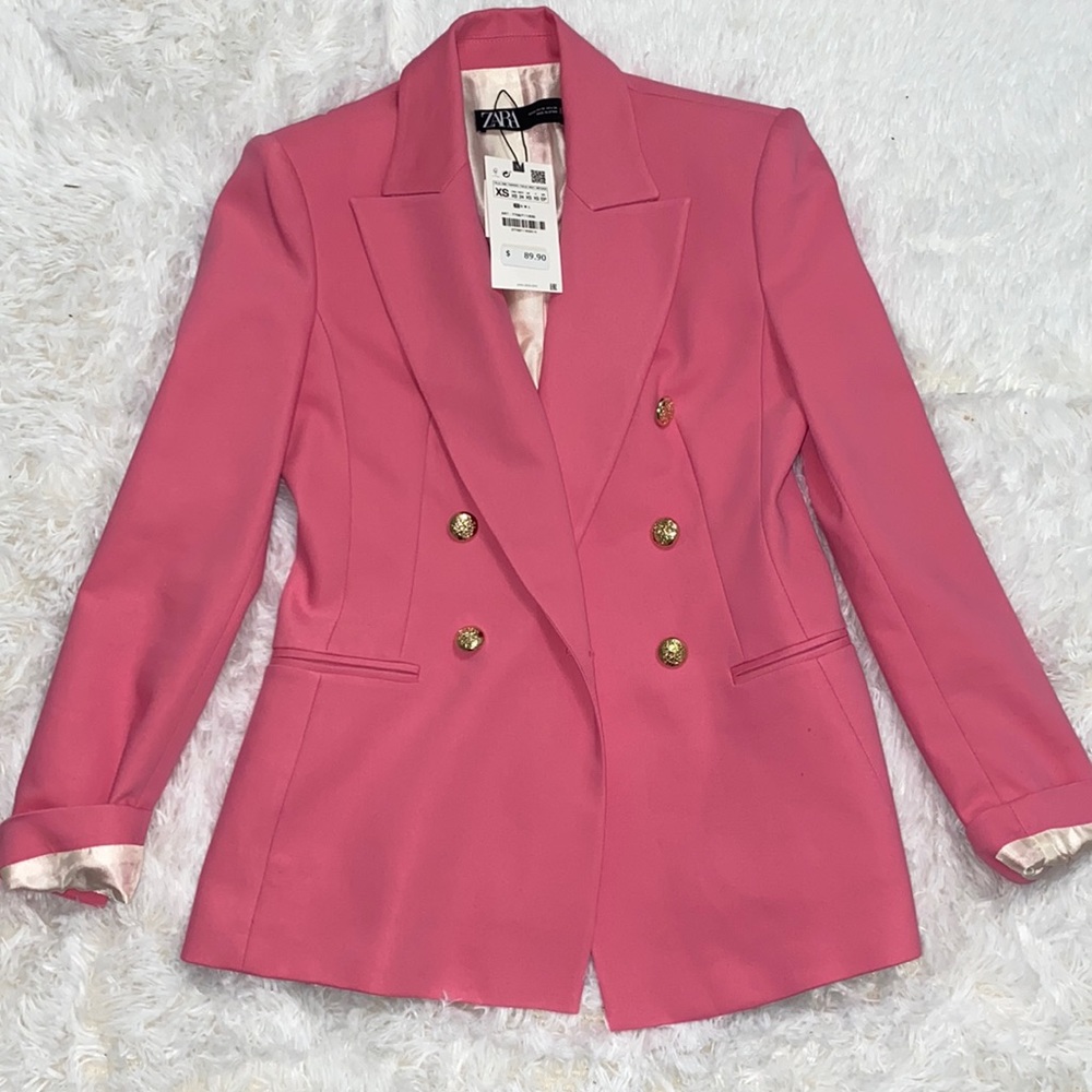 Pink oversized zara blazer NWT